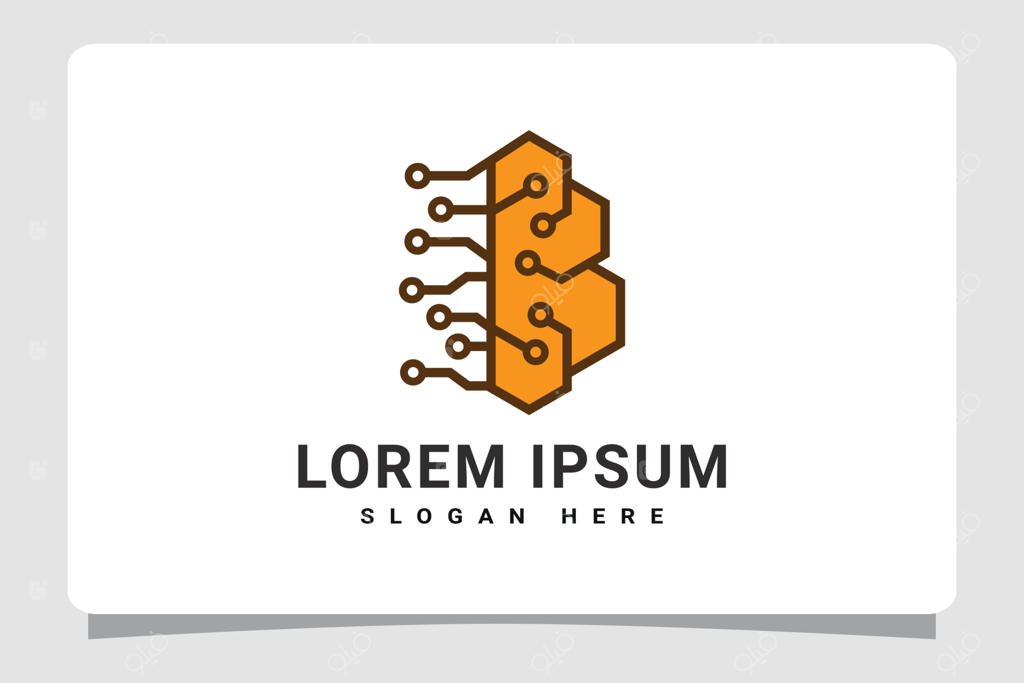 ایده طراحی قالب لوگوی مغز