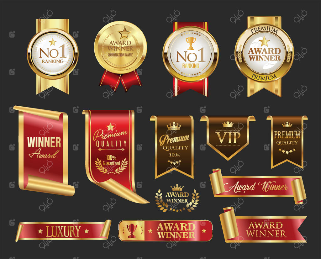 نشان‌ها و روبان‌های طلایی برای برندگان