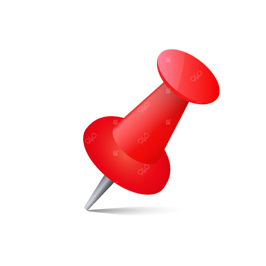 پونز قرمز روشن برای استفاده در دفتر یا مدرسه با نوک فلزی تیز و سر پلاستیکی