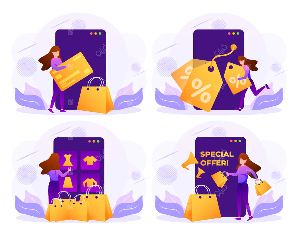 فرآیند خرید و پرداخت آنلاین با کامپیوتر، گوشی هوشمند و تبلت