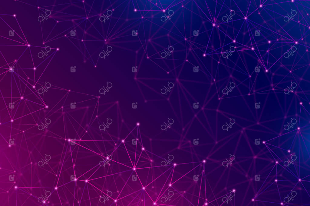 پس‌زمینه اتصال شبکه با گرادیان رنگی