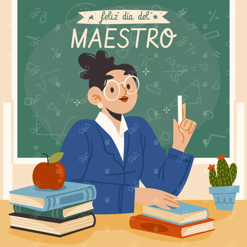 تصویر روز معلم به سبک تخت به زبان اسپانیایی