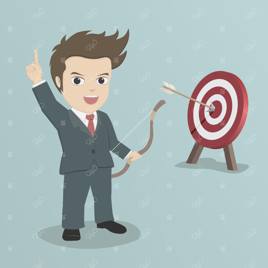 تاجر تیر را به سمت هدف پرتاب می‌کند.