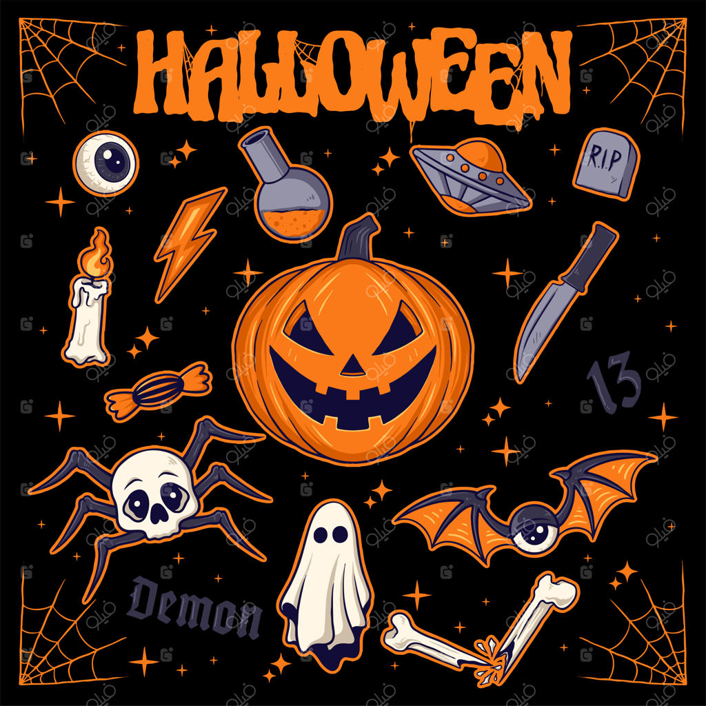 مجموعه تصویرسازی وکتور هالووین