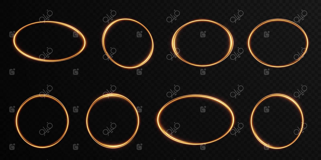 مجموعه‌ای از قاب‌های هندسی روشن