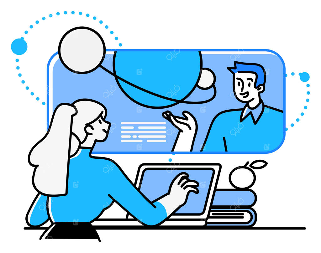 مفهوم آموزش آنلاین با دانشجو و مدرس