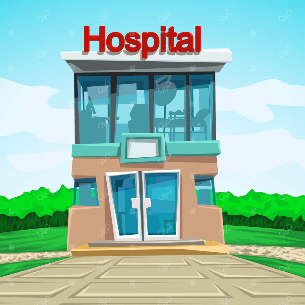 نمای جلوی بیمارستان
