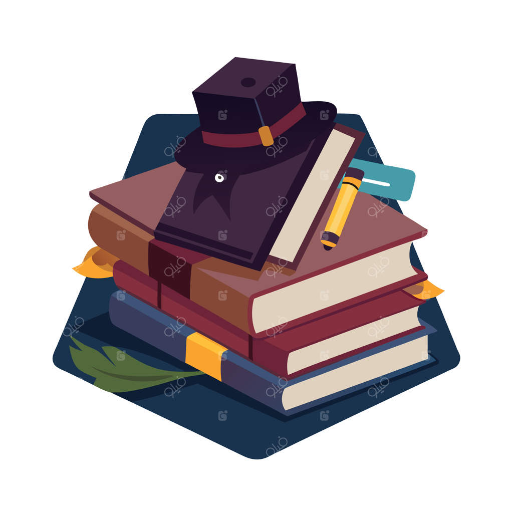 تصویر کتاب‌ها به صورت تخت طراحی شده‌اند