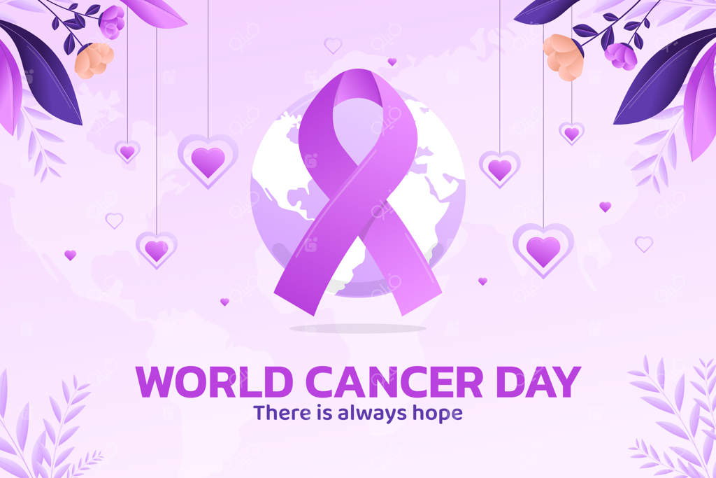 پس‌زمینه گرادیانی برای روز جهانی سرطان