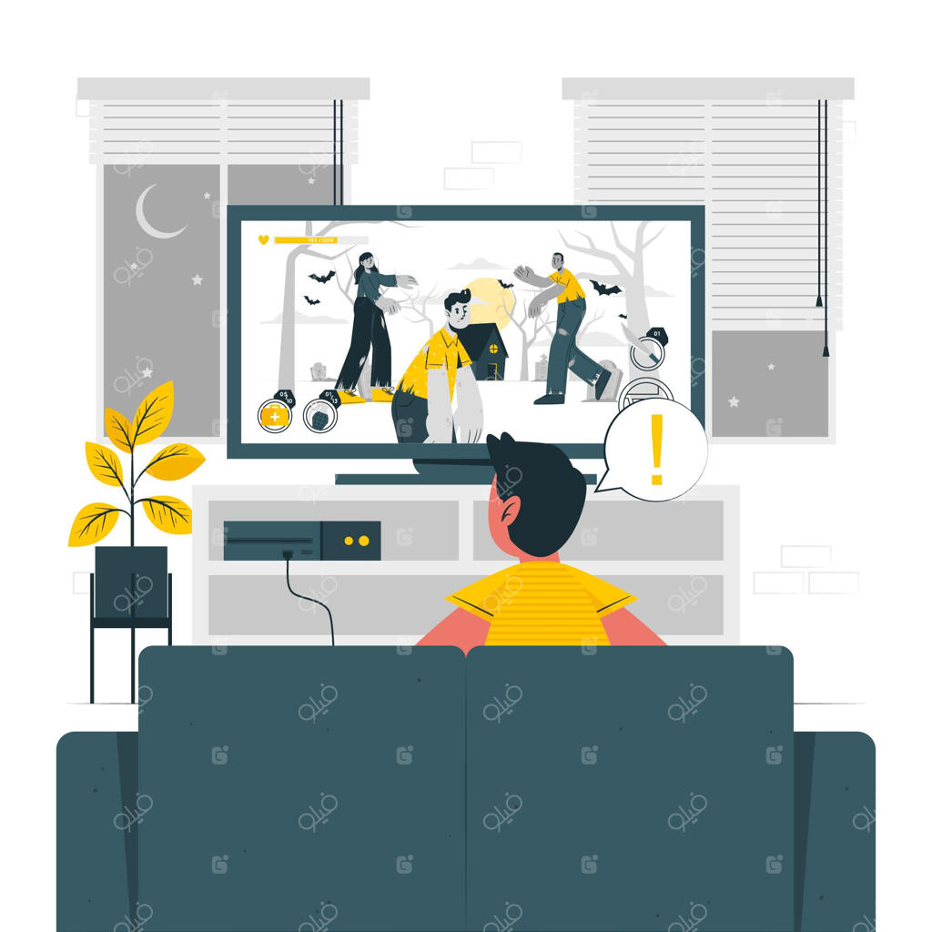 تصویرسازی از طرح بازی ویدئویی ترسناک