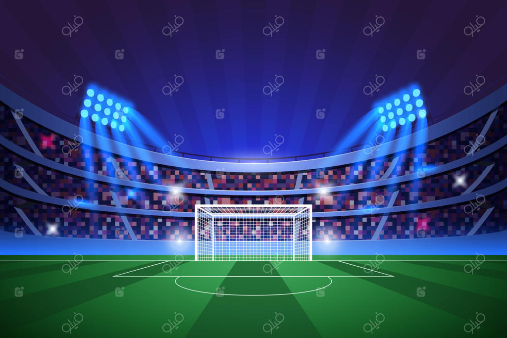زمینه زمین فوتبال با حالت گرادیانت