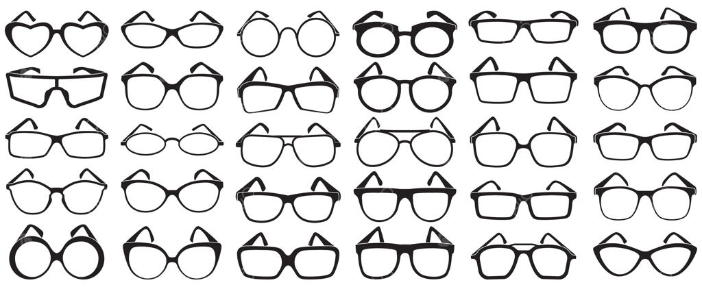 سایه‌نماهای عینک: مجموعه‌ وکتوری از قاب‌ها و عینک آفتابی