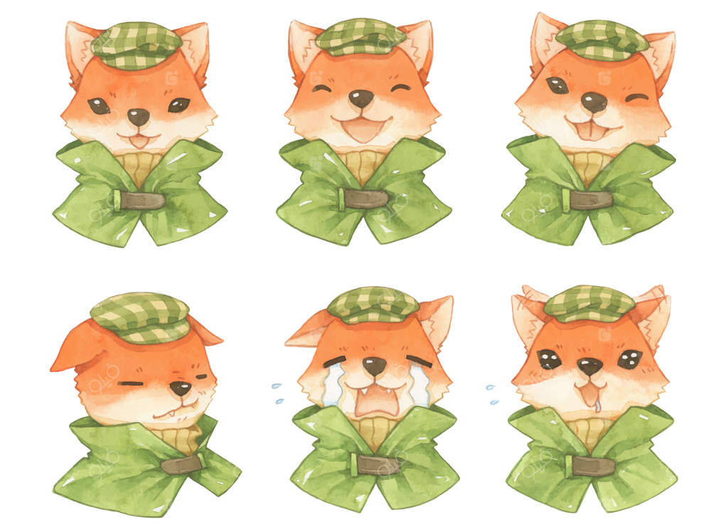 بیان کارتون سگ کارآگاه با آبرنگ