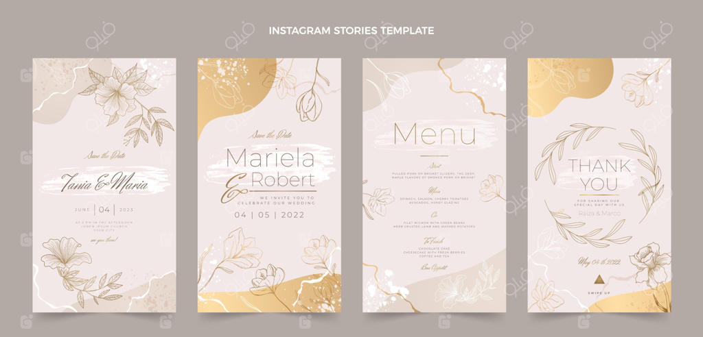 پست اینستاگرام عروسی با طراحی دست‌ساز