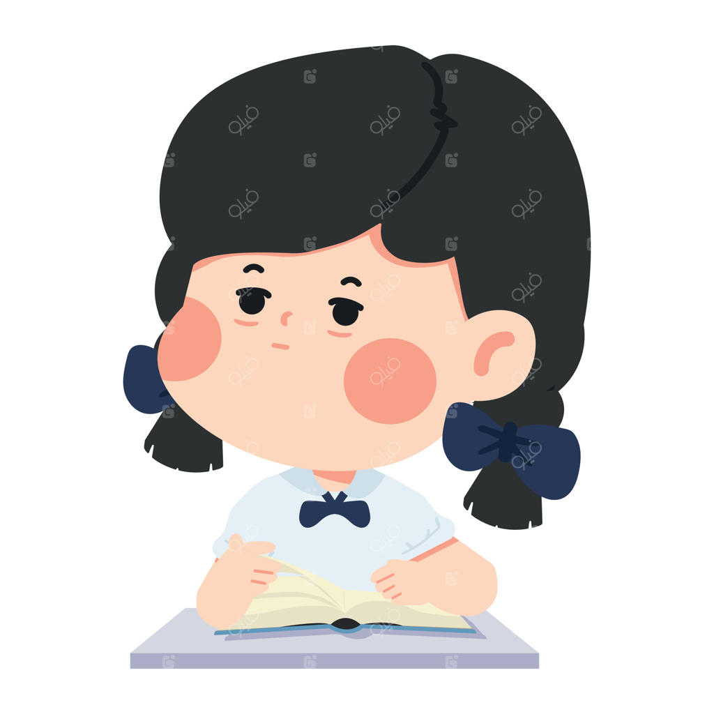 تصویری از دختری در حال کتاب خواندن