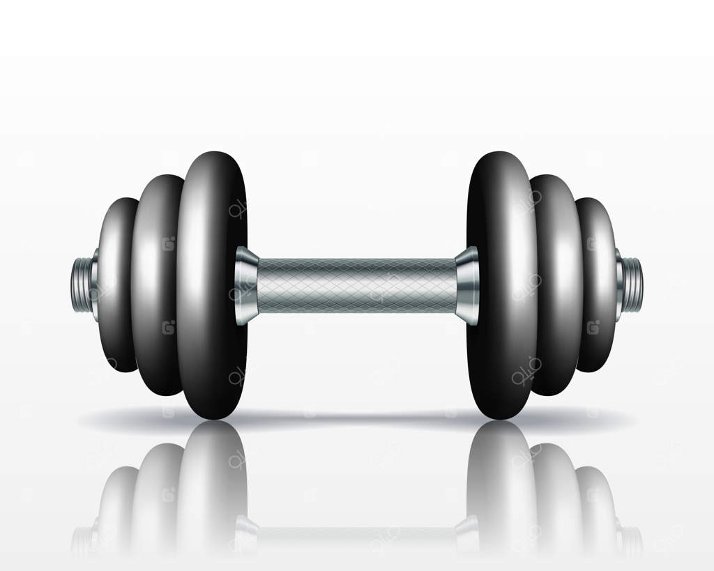 هالتر فلزی واقعی در پس‌زمینه سفید: تصویر واقع‌گرایانه