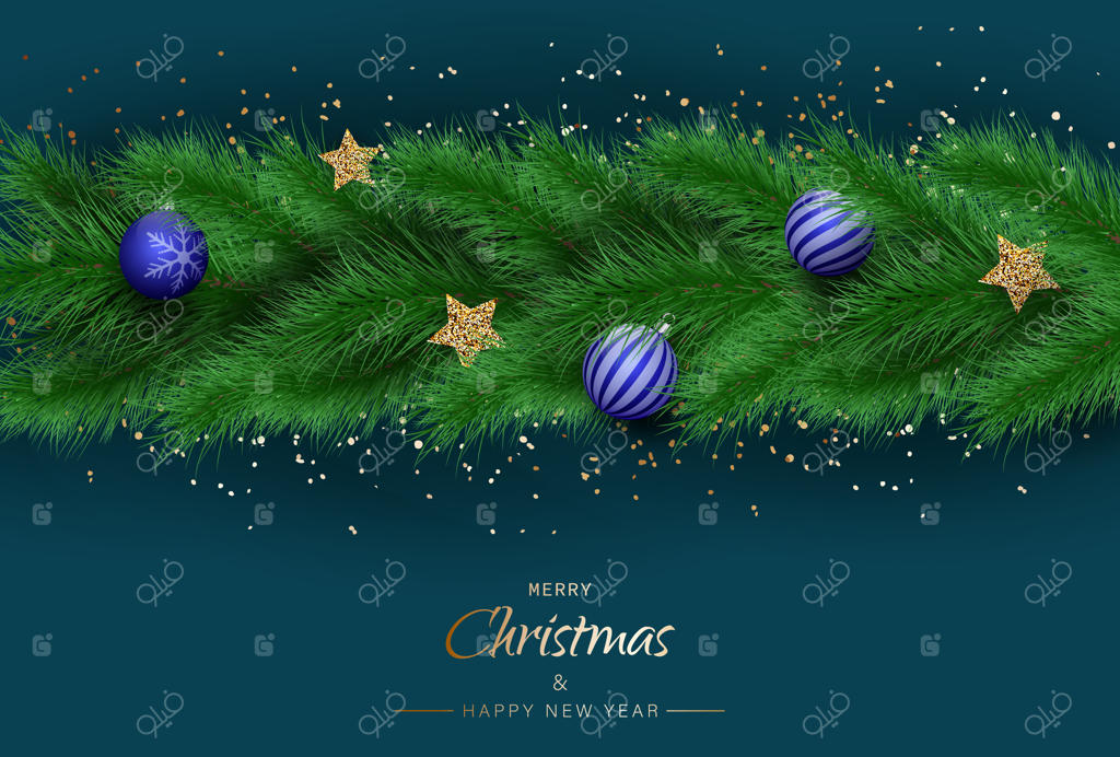 پس‌زمینه‌ای برای تبریک کریسمس و سال نو مبارک