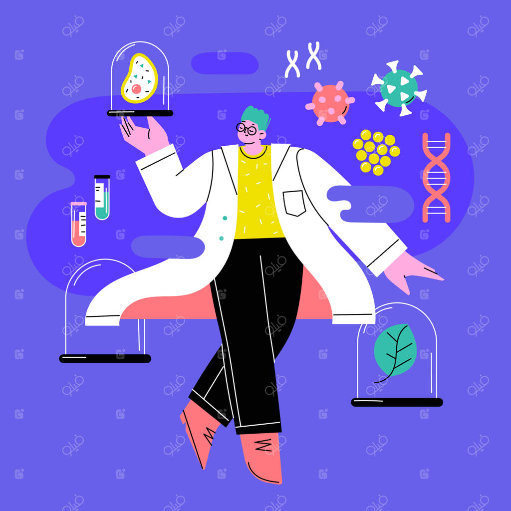 تصویرگری برای روز جهانی علم در دنیای مسطح