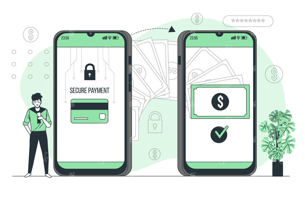 تصویری از مفهوم تراکنش‌های آنلاین