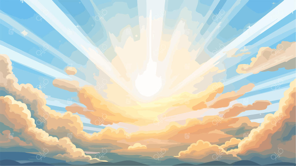 تصویرسازی پرتوهای نور مسحورکننده در آسمان