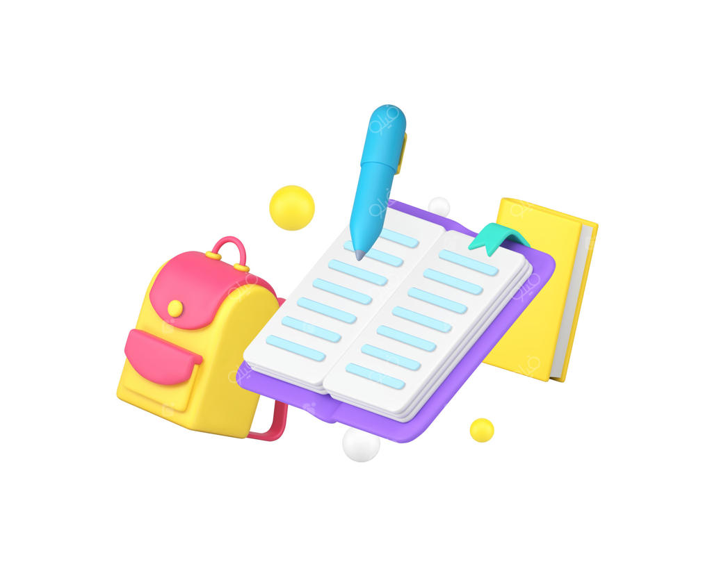 بازگشت به مدرسه: آموزش و مطالعه درس - تصویر سه‌بعدی واقع‌گرایانه آیکون دانش‌آموز