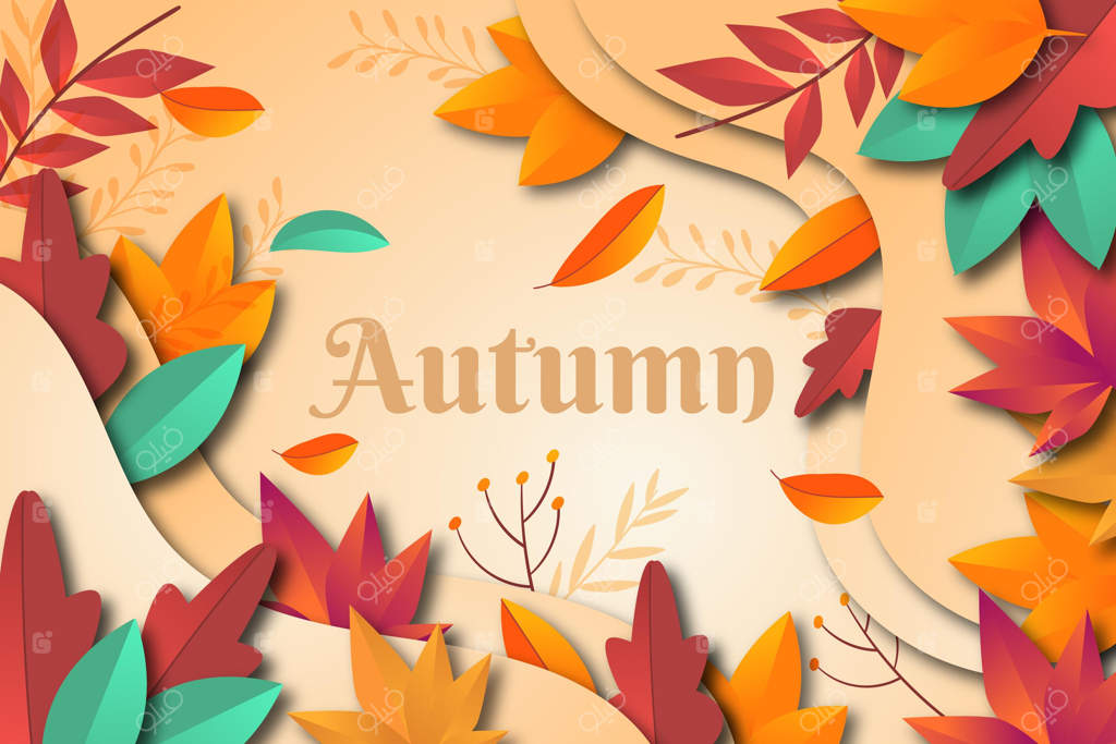 طراحی تخت پس‌زمینه پاییزی