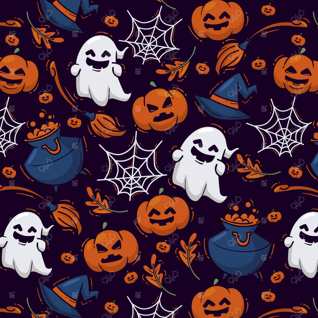 الگوهای هالووین نقاشی‌شده با دست