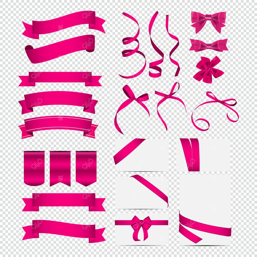 ست روبان و پاپیون صورتی ملایم