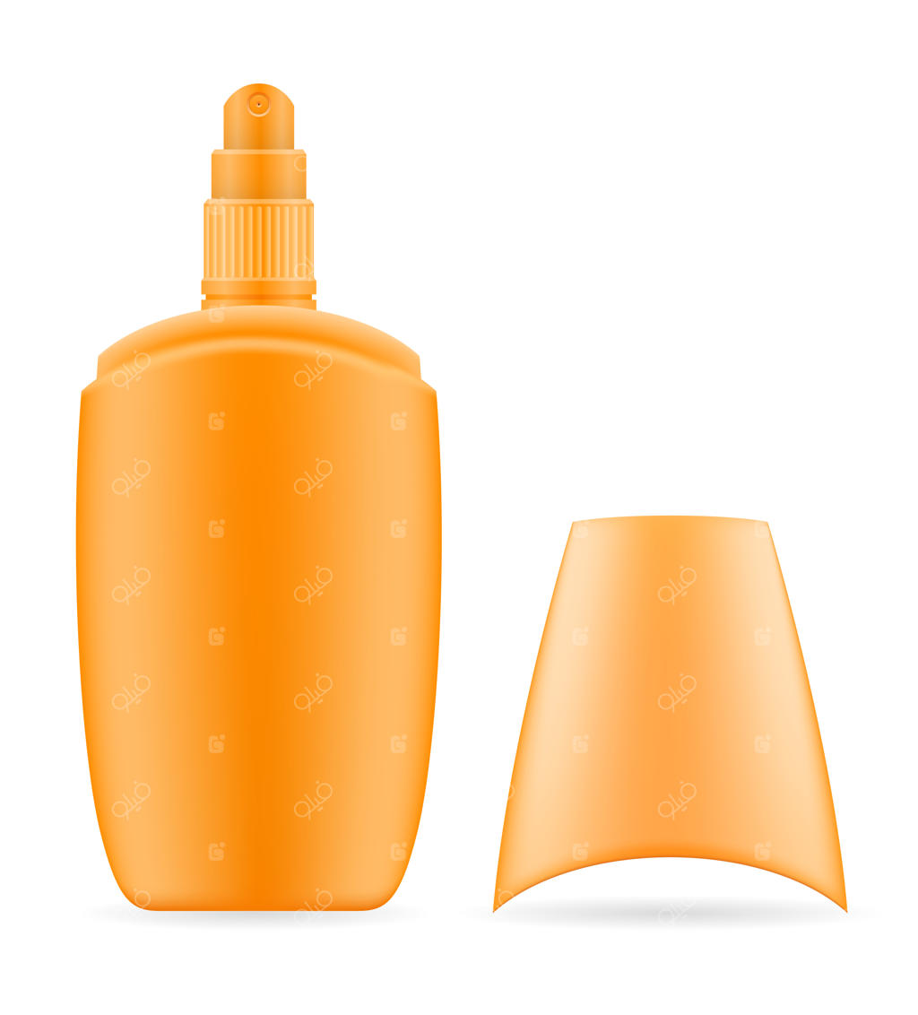 لوسیون ضد آفتاب روی زمینه سفید