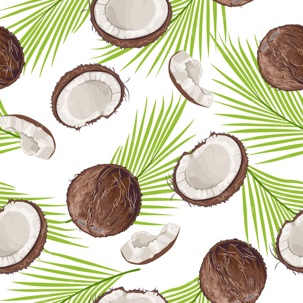 پترن با برگ‌های نخل و نارگیل