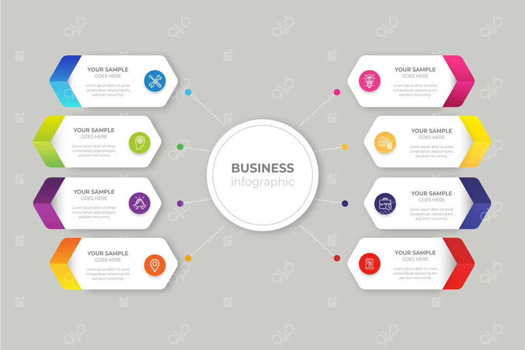 اینفوگرافیک تجاری گرادیان‌دار