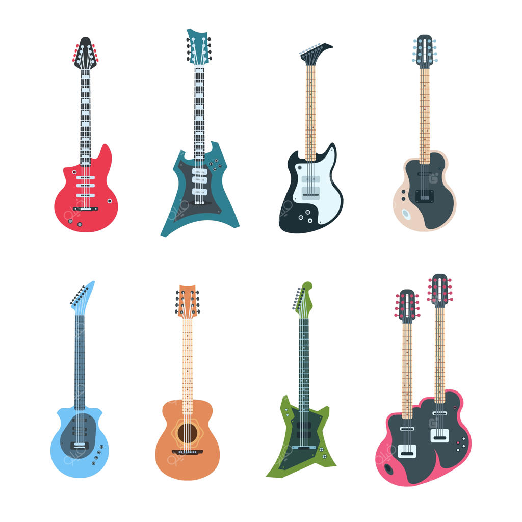 سازهای زهی الکتریک و آکوستیک با طراحی تخت و مدل‌های گوناگون