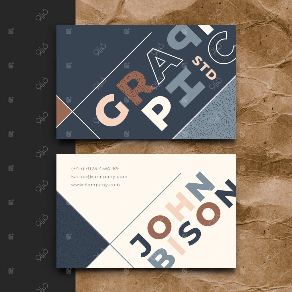 قالب کارت ویزیت جذاب برای طراح گرافیک