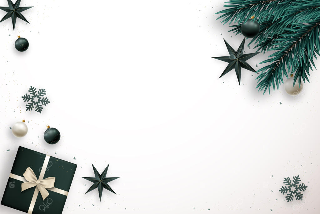 بنر کریسمس مبارک با فضای مناسب برای نوشته و ترکیب بندی شیک