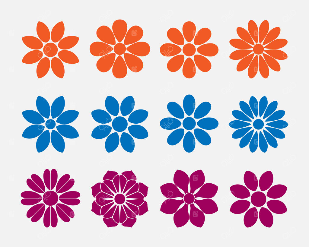 مجموعه آیکون‌های طرح گل