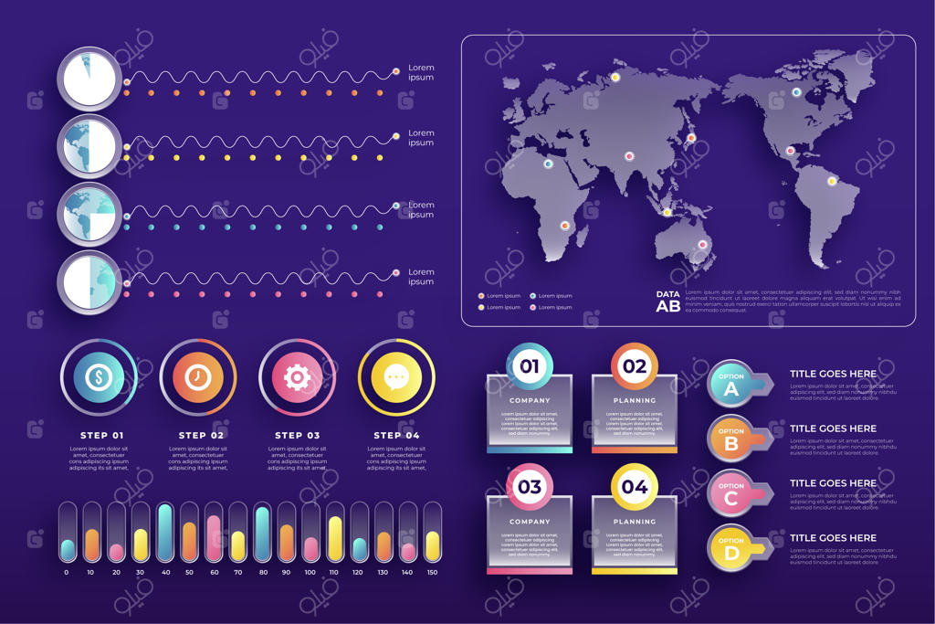 طراحی تجسم داده‌ها با گرادیان