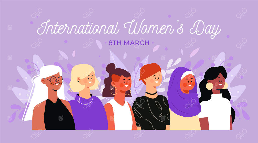 طراحی تخت روز جهانی زن مبارک