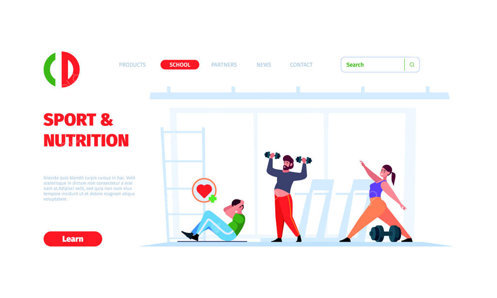 رژیم غذایی سالم و ورزش: تغذیه و تمرین‌های ورزشی برای سبک زندگی سالم بانوان و کاهش وزن - قالب‌های جذاب وب‌سایت همراه با فضای مناسب برای متن