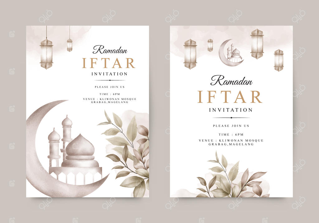 قالب شیک دعوتنامه افطار