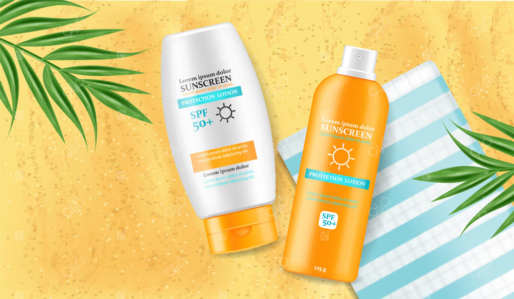 تصویرسازی نمونه کرم ضدآفتاب