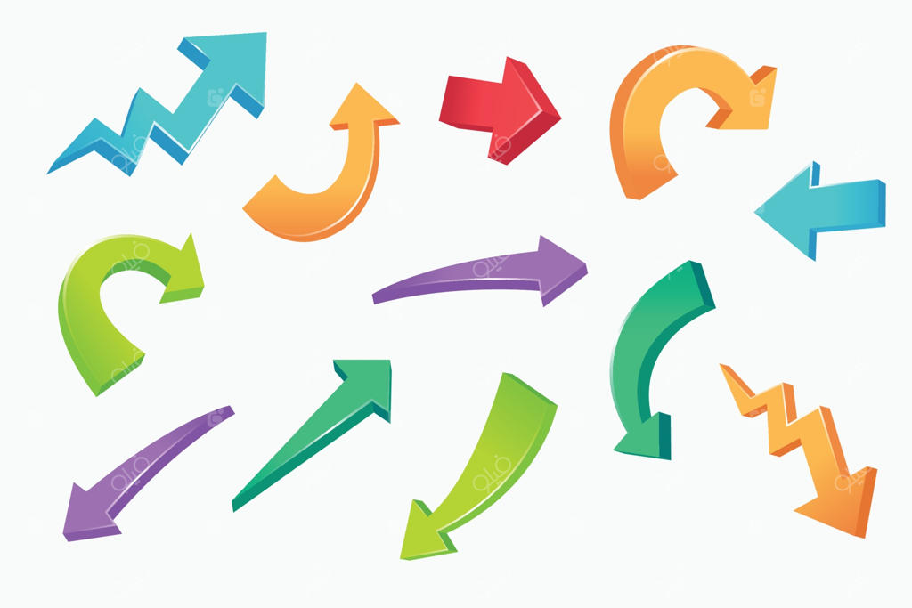 طراحی خلاقانه مجموعه‌ای از فلش‌ها