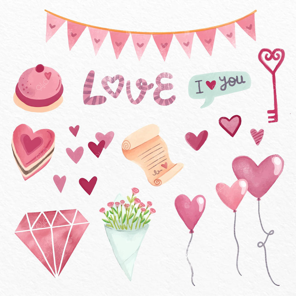 مجموعه المان‌های آبرنگی ولنتاین