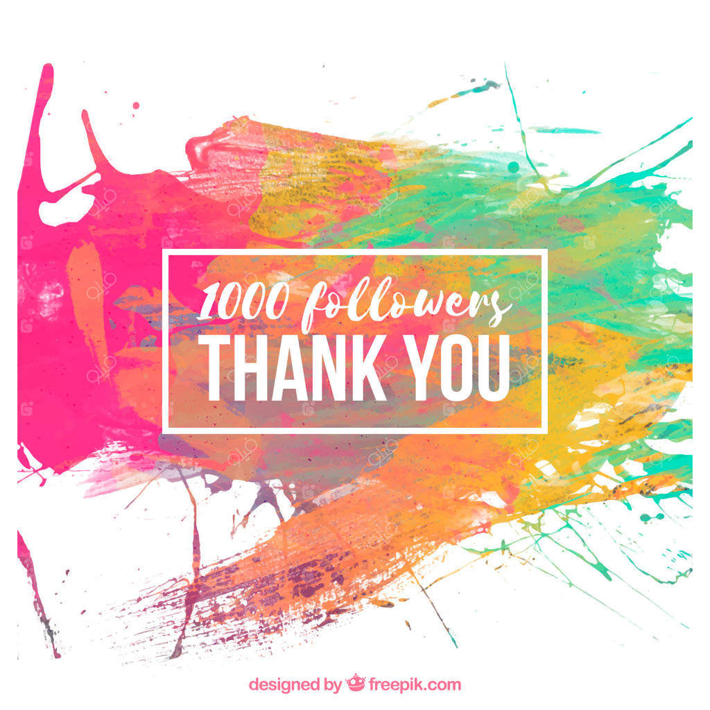 نقاشی پس‌زمینه برای ۱۰۰۰ دنبال‌کننده