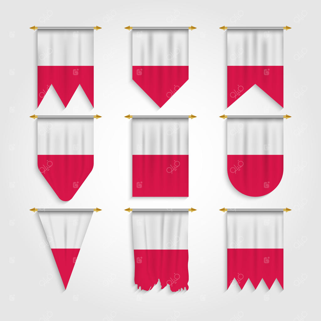 پرچم لهستان در اشکال مختلف