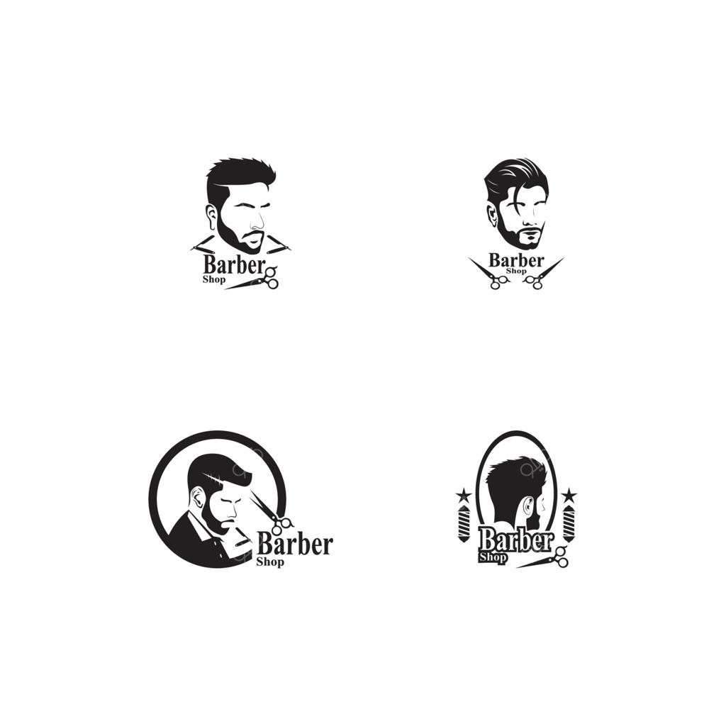 پترن وکتور سیلوئت مدل موی آرایشگاه