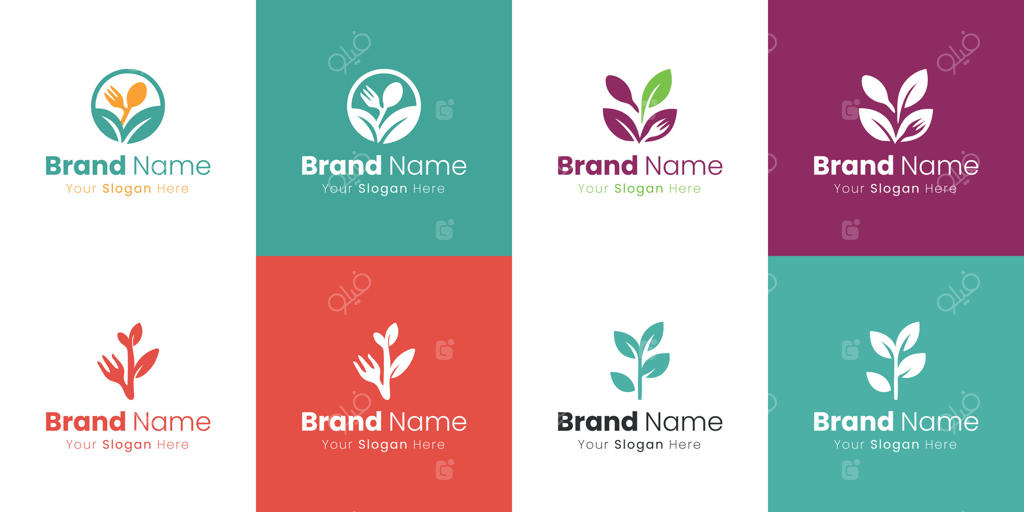 بررسی بصری مفاهیم طراحی لوگو برند ارگانیک با الهام از طبیعت