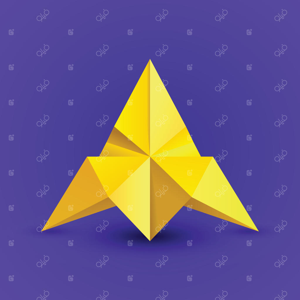 طرح هندسی شاد و زرد به صورت وکتور حرفه‌ای