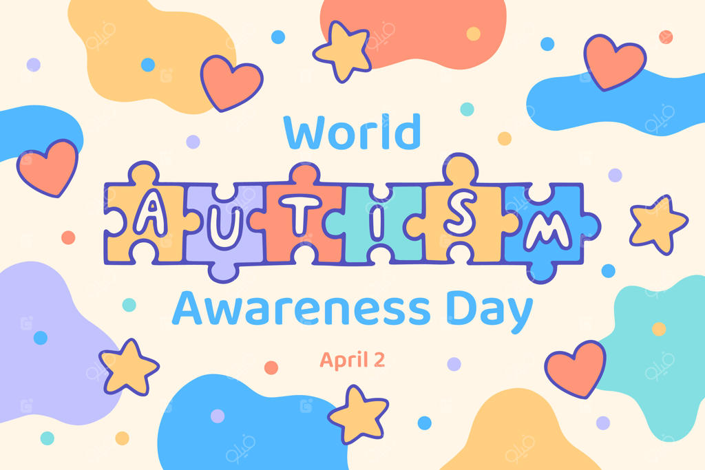 پس‌زمینه‌ دست‌سازی برای روز جهانی آگاهی از اوتیسم