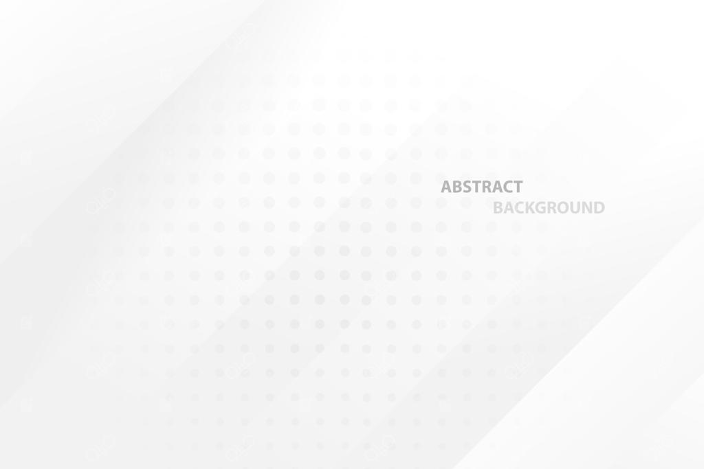 پس‌زمینه‌ی انتزاعی با گرادیان هندسی سفید و خاکستری. پس‌زمینه‌ای مدرن و مینیمال با عناصر سفید. تصویر وکتور