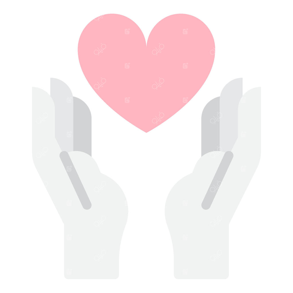 نماد دستانی که قلب را نگه‌داشته‌اند